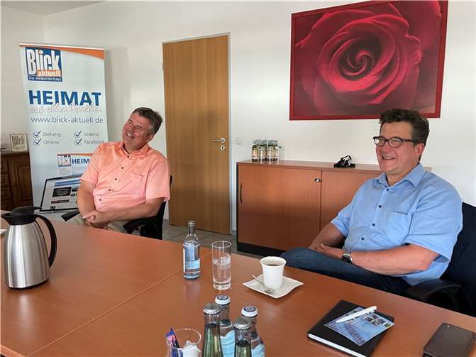 Heiko Glätzner und Frank Becker erläuterten Ihre Ideen für die Verbandsgemeinde Linz. Foto: ROB