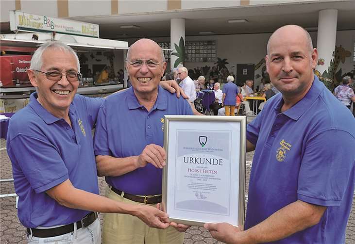 Heinz Felten wurde für sein unermüdliches Engagement als Vorsitzender der Bürgergesellschaft geehrt.