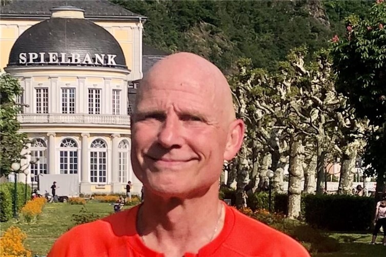 Heinz Luxem nach dem Hitzelauf