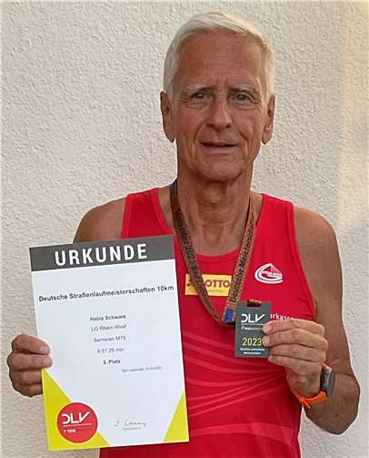 Heinz Schwarz erlangte DM-Bronze.  Quelle: VfL Waldbreitbach