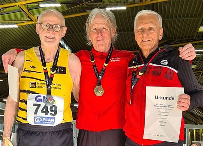 Heinz Schwarz (re.) sicherte sich zweimal Bronze.  Quelle: VfL Waldbreitbach