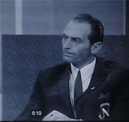 Heinz Schweden beim Besuch des1 Aktuellen Sportstudios 1969. privat