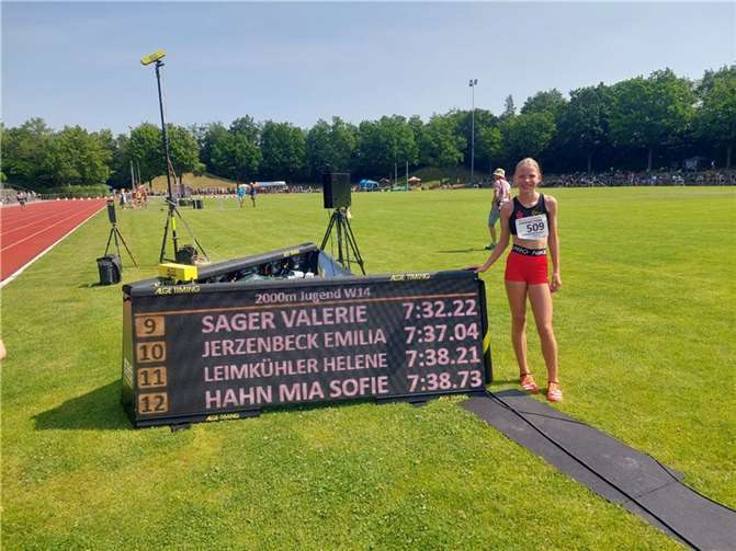 Helene Leimkühler freute sich über ihre Bestzeit bei den Süddeutschen Meisterschaften.  Foto: privat