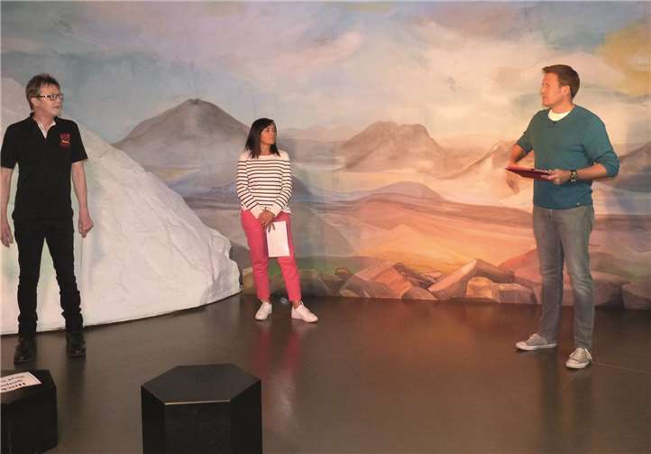 Helmut Koll und Annette Tiede stellten sichModerator Jens Hübschen (v. li.)und seinen Fragen.