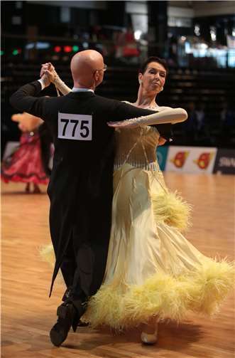 Henri Leboutte und Francine Leboutte-Adam nahmen in England am Blackpool-Turnier teil.  privat