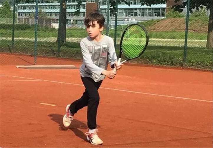 Henrik (10) bei seinem ersten Spiel in der Medenrunde.Foto: privat