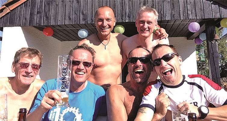 Herbi, Klaus, Pit, Udo, Witzi und Fraggle bei der Sommerverabschiedung.