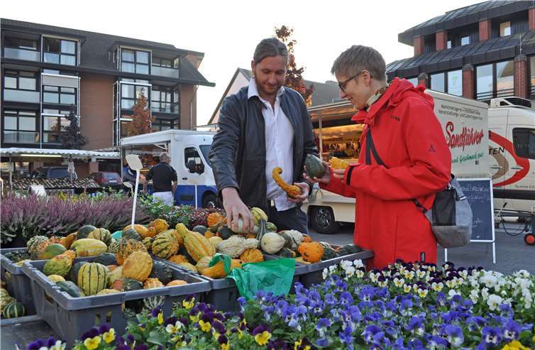Herbstliches Angebot auf dem Wochenmarkt.Foto: Stadt Meckenheim