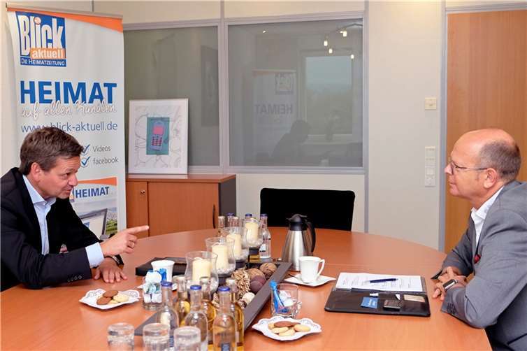 Hermann Krupp im Redaktionsgespräch mit Christian Baldauf, CDU-Fraktionsvorsitzender im rheinland-pfälzischen Landtag. Fotos: WPA