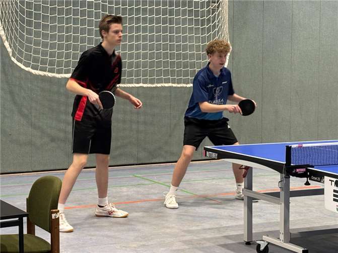 Herren D Doppel Leonard Rick mit Leon Tetzlaff. Foto: privat
