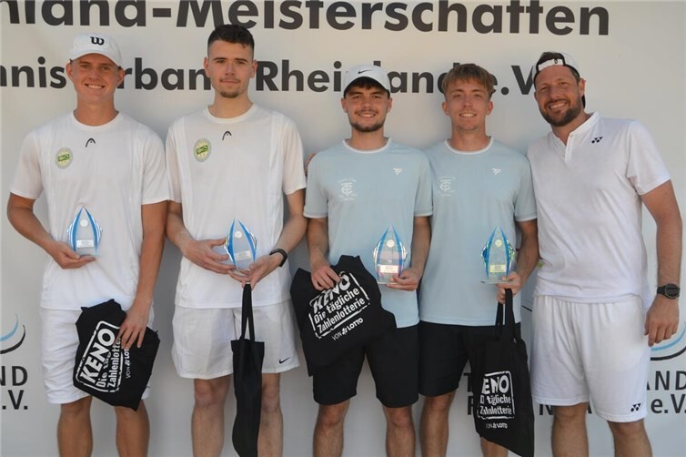 Herren Doppel: (v.li.) Hendrik Hildesheim (HTC), Louis Steudter (HTC), Finn Gerharz, Niko Ritz, Christian Klapthor