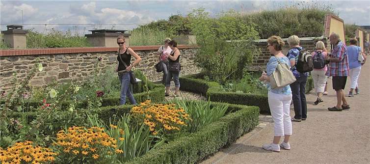 Herrliche Beete auf der Festung Ehrenbreitstein.