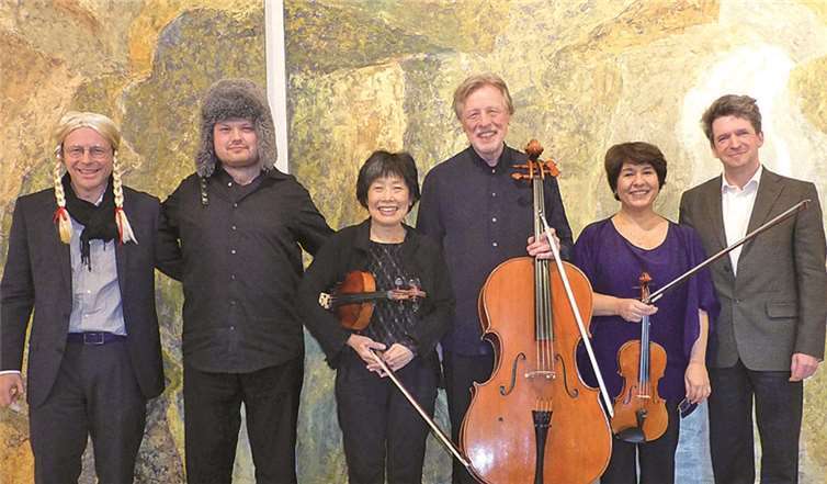 Hervorragend interpretierten die Musiker des Michelangelo-Quartetts Werke von L. v. Beethoven im Atelier von Michael Franke. privat