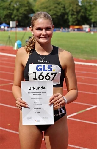 Hervorragender 5. Platz bei den Deutschen Leichtathletik-Mehrkampfmeisterschaften der Jugend