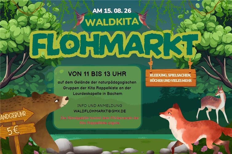 Herzliche Einladung zum Waldkita-Flohmarkt