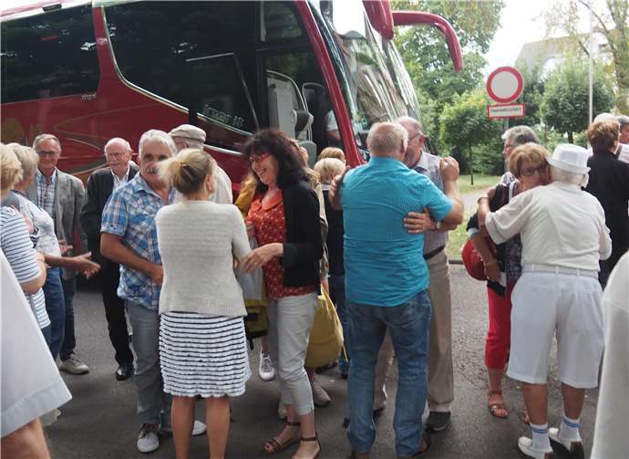 Herzlicher Empfang: Die Gastfamilien freuten sich über die Ankunft der Franzosen.