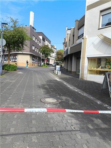 Hier ging nichts mehr: Absperrung in der Innenstadt.  Foto: SVM