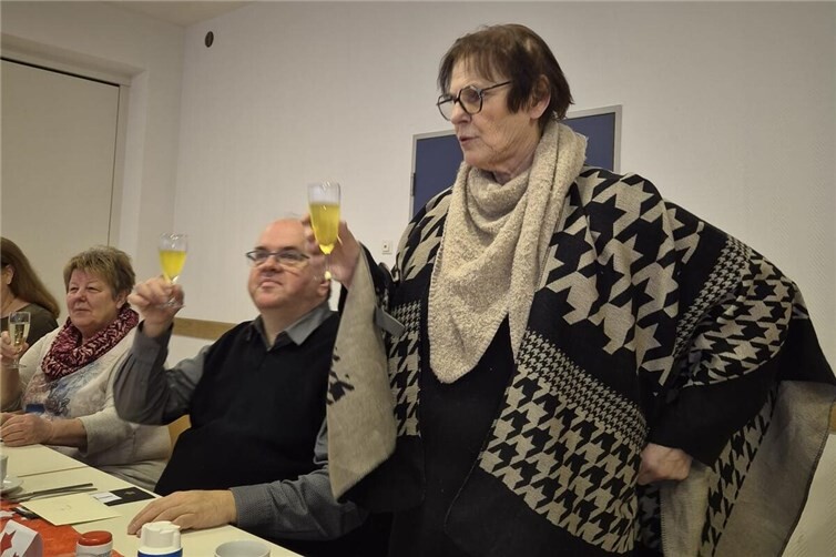 Hildegard Schürmann begrüßte alle herzlich. Foto: Kirchenchor St. Martin Bassenheim