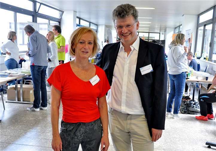 Hildrud Gunnemann (Landessportbund) und Dr. Dietmar Burkhardt (Landesverband Herz-Kreislauf).
