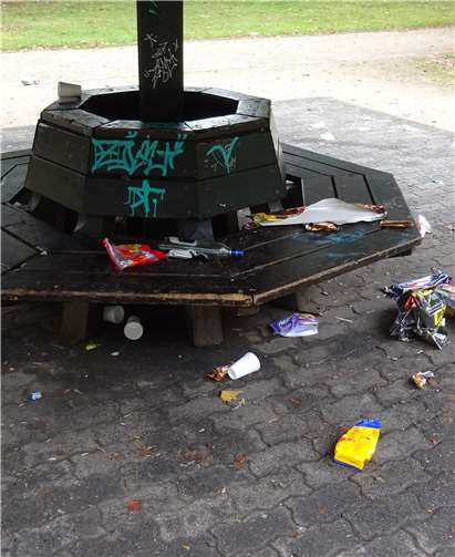 Hinterlassenschaften am „Pilz“. Foto: privat