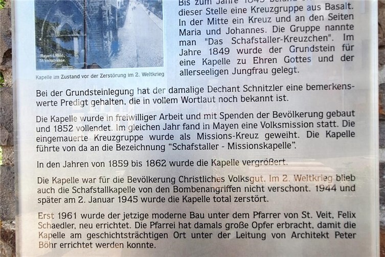 Sankt-Matthias-Bruderschaft Mayen feiert Maria-Schnee-Andacht in der Schafstallkapelle