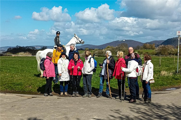 Hoch zu Ross gruesst die Reiterin