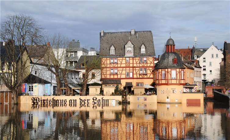 Hochwasser in Lahnstein. HWNG Rhein