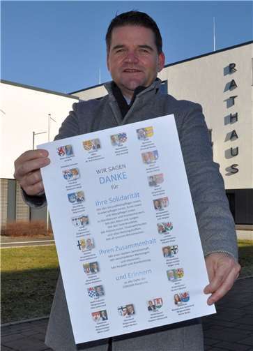 Holger Jung sagt „Danke für Ihre Solidarität“.Foto: Stadt Meckenheim