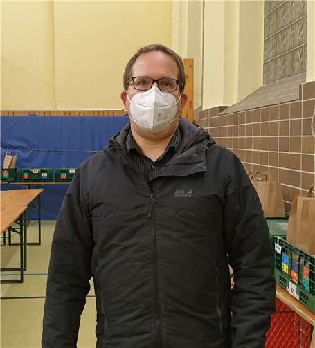 Holger Wolf bei der Tafel Linz. Foto: privat