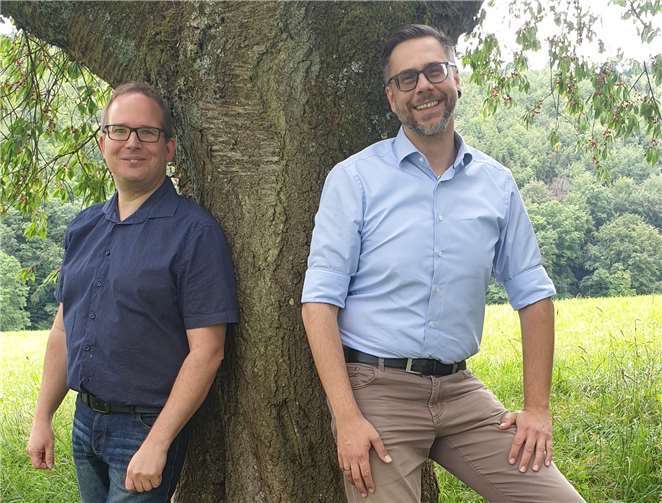 Holger Wolf (li) und Oliver Köppl stellen sich für Bündnis 90 / Die Grünen zur Wahl im nächsten Jahr. Foto: Bündnis 90 / Die Grünen