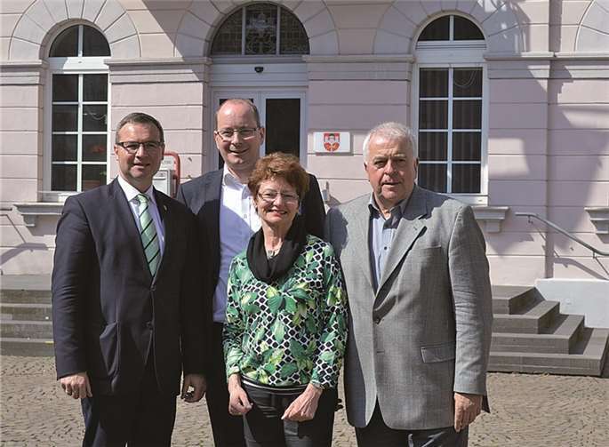 Horst Gies, Gerd Schreiner, Brigitte Hayn und Guido Ernst von der CDU-Landtagsfraktion trafen sich zum Meinungsaustausch.AB
