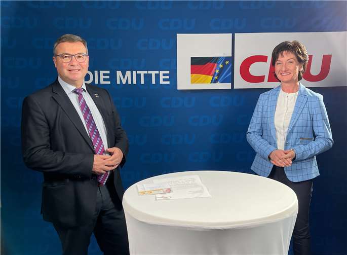 Horst Gies MdL und Petra Schneider im CDU-Studio in Niederzissen.Foto: privat