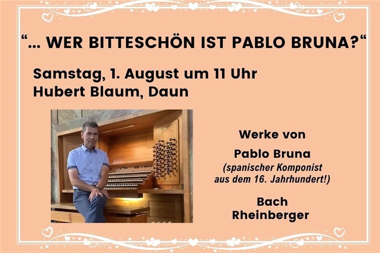 Hubert Blaum aus Daun spielt auf der Cochemer Oberlinger-Orgel eine ansprechendes Programm.