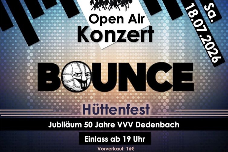 Hüttenfest - 50 jähriges Jubiläum VVV Dedenbach 