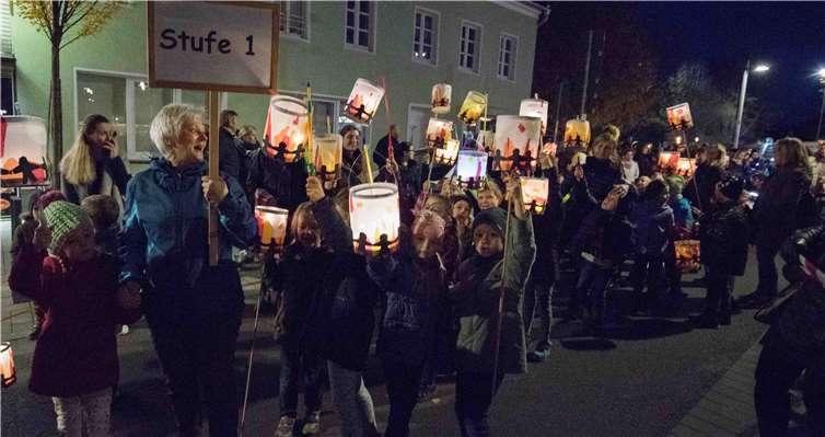 Hunderte Kinder der katholischen und evangelischen Grundschule in Meckenheim sowie der umliegenden Kindergärten zogen Anfang November mit dem traditionellen Martinszug durch die Altstadt.CEW