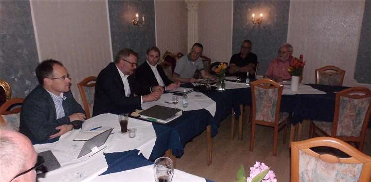 IHK-Beiratsmitglied Thorsten Jacoby mit dem CDU-Kreisvorsitzenden Lammert und seinen Stellvertretern Jens Güllering und Günter Groß.Foto: CDU RLK