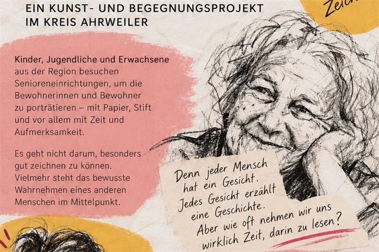 „Ich sehe dich.“ bringt Jung und Alt zusammen: Initiatorin Antje Mies sucht Menschen, die Seniorinnen und Senioren im Kreis Ahrweiler mit Stift, Papier und Offenheit begegnen möchten.