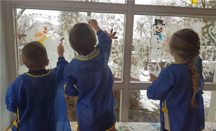 Ihrer Kreativität dürfen die Kinder freien Lauf lassen. Foto: Kita Auenwiese Raubach
