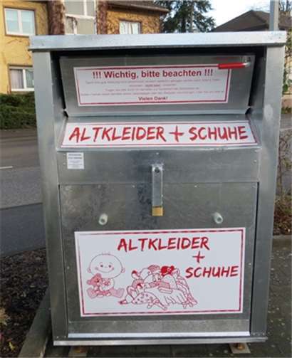 Illegal: Bei diesem Container fehlen die Kontaktangaben. privat