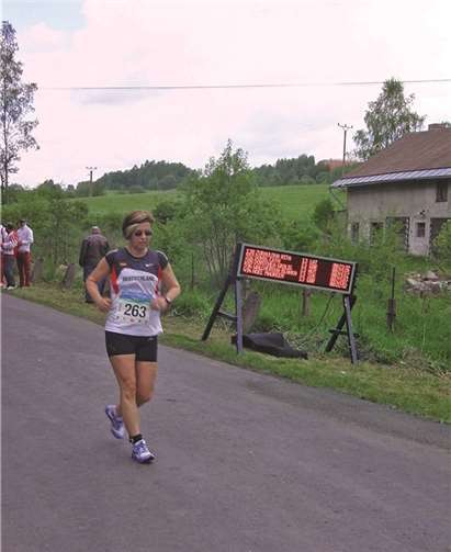 Ilona Kirchesch auf dem Weg zur Bronzemedaille.  privat