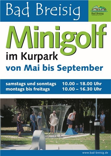 Im Bad Breisiger Kurpark kann wieder bis September Mini-Golf gespielt werden. Quelle: Tourist-Info Bad Breisig