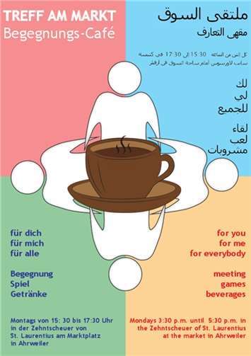 Im Begegnungscafé können Menschen diskutieren und Zeit miteinander verbringen. privat