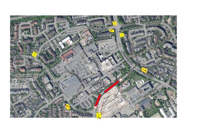 Im Bereich der neuen Hochgarage am Schulcampus wird eine Vollsperrung erforderlich.
