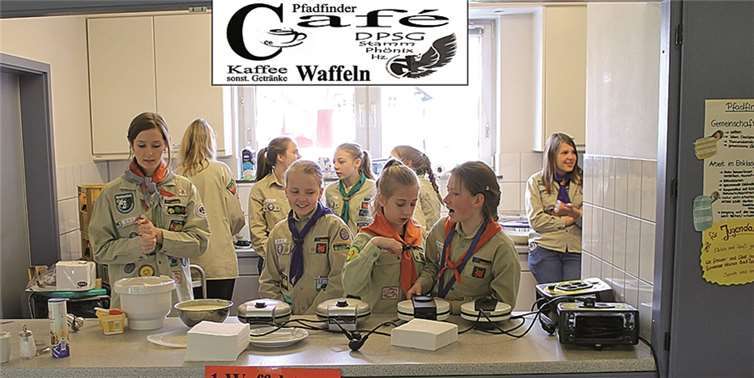 Im Café der Pfandfinder roch es lecker nach Kaffee und heißen Waffeln. privat