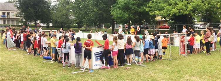 Im Carmen-Sylva-Garten gab es beim Soccer-Turnier spannende Spiele.  Quelle: Stadt Neuwied