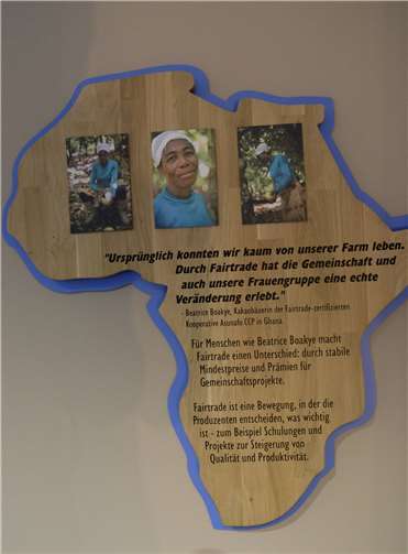 Im Fairtrade-Themenzimmer wird man informiert wieso Fairtrade so wichtig ist.