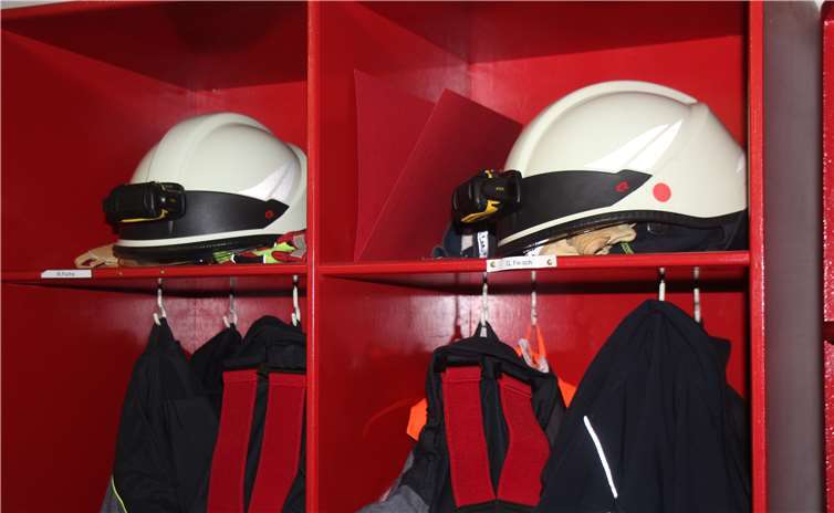 Im Feuerwehrerätehaus liegt alles griffbereit.