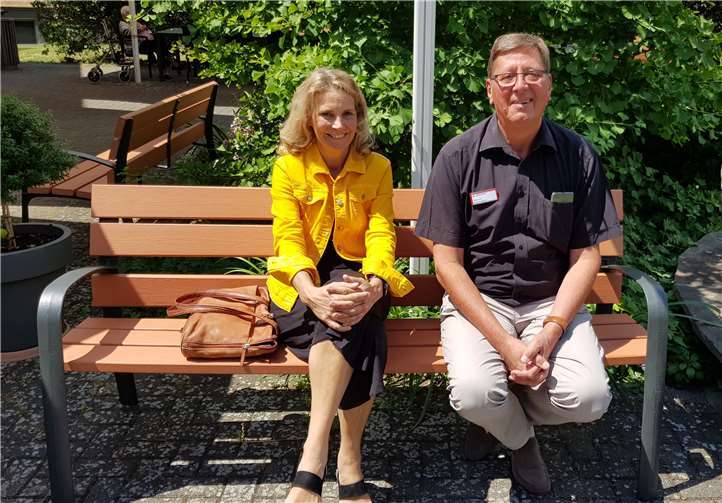 Im Garten des AWO-Seniorenheims Laubach.