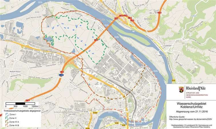 Im Gewerbegebiet Koblenz-Urmitz ist eine neue Wasserschutzverordnung in Kraft getreten. Foto: SGD Nord