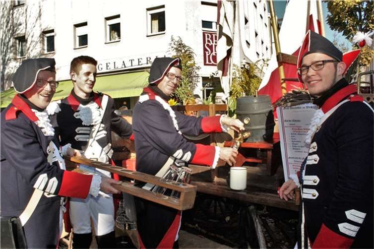 Im Heerlager der Wiedischen Grenadiere  herrscht immer gute Stimmung.
